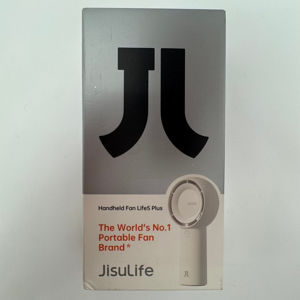 JISULIFE‎ Handheld Fan Life5 Plus Portable Turbo Fan 5 Speed White New